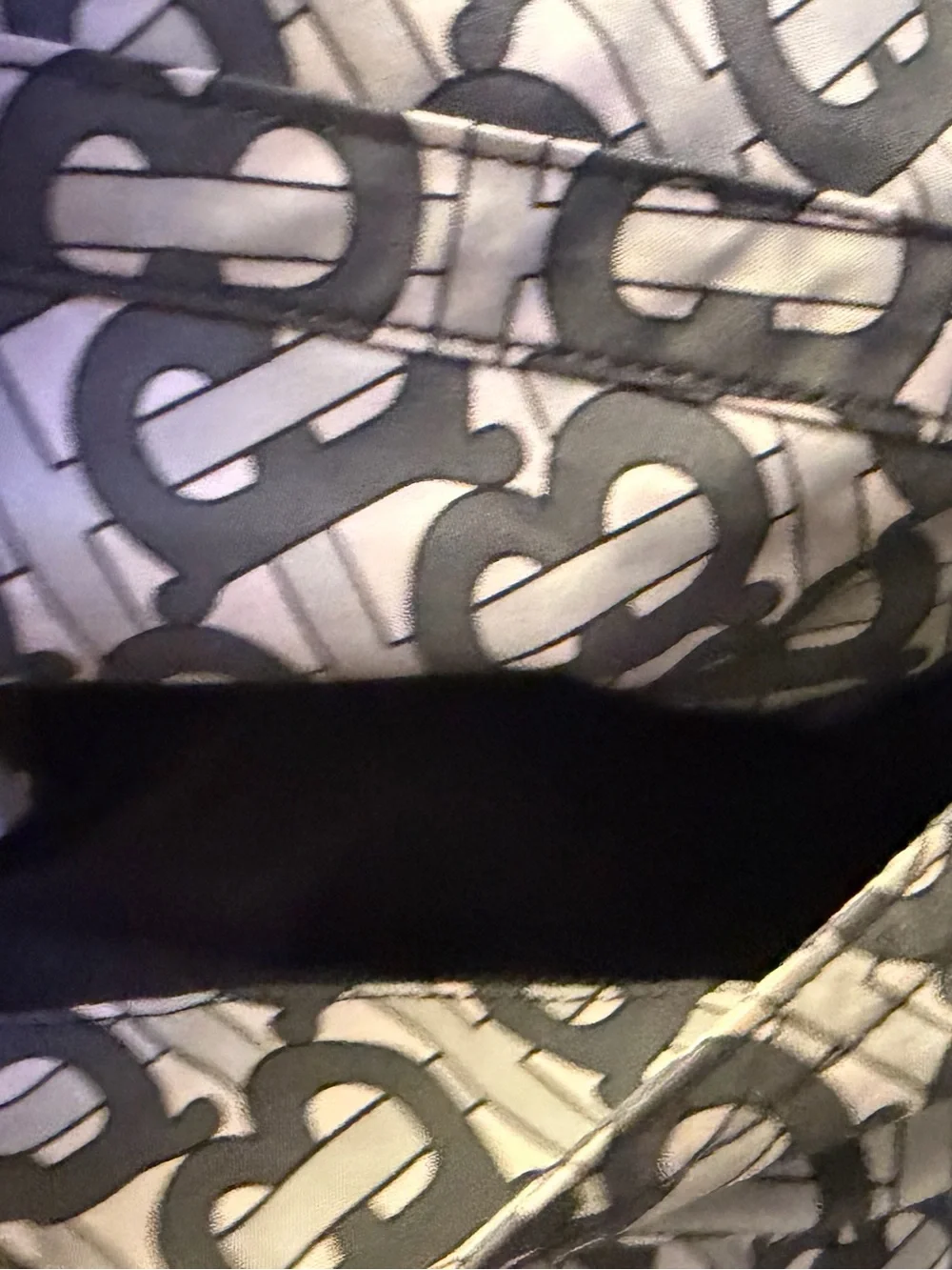 Men's BurberryPatterned Swim/Beach Shorts - Black & Gray
